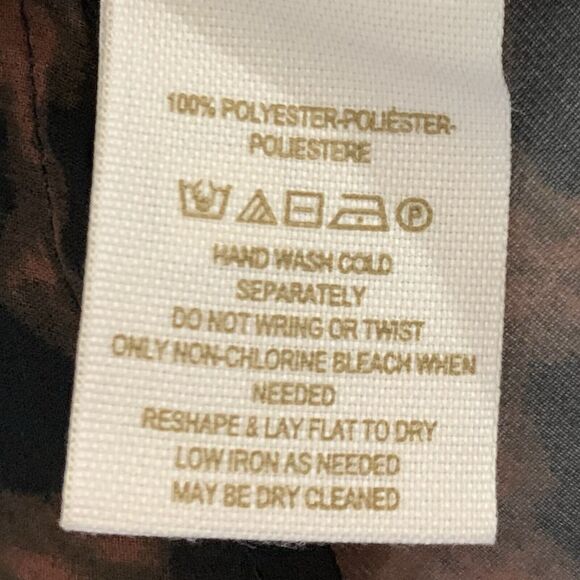 Free People Easy Rider Blouse Leopard Animal Print Sheer Button Down Oversized - Picture 10 of 10